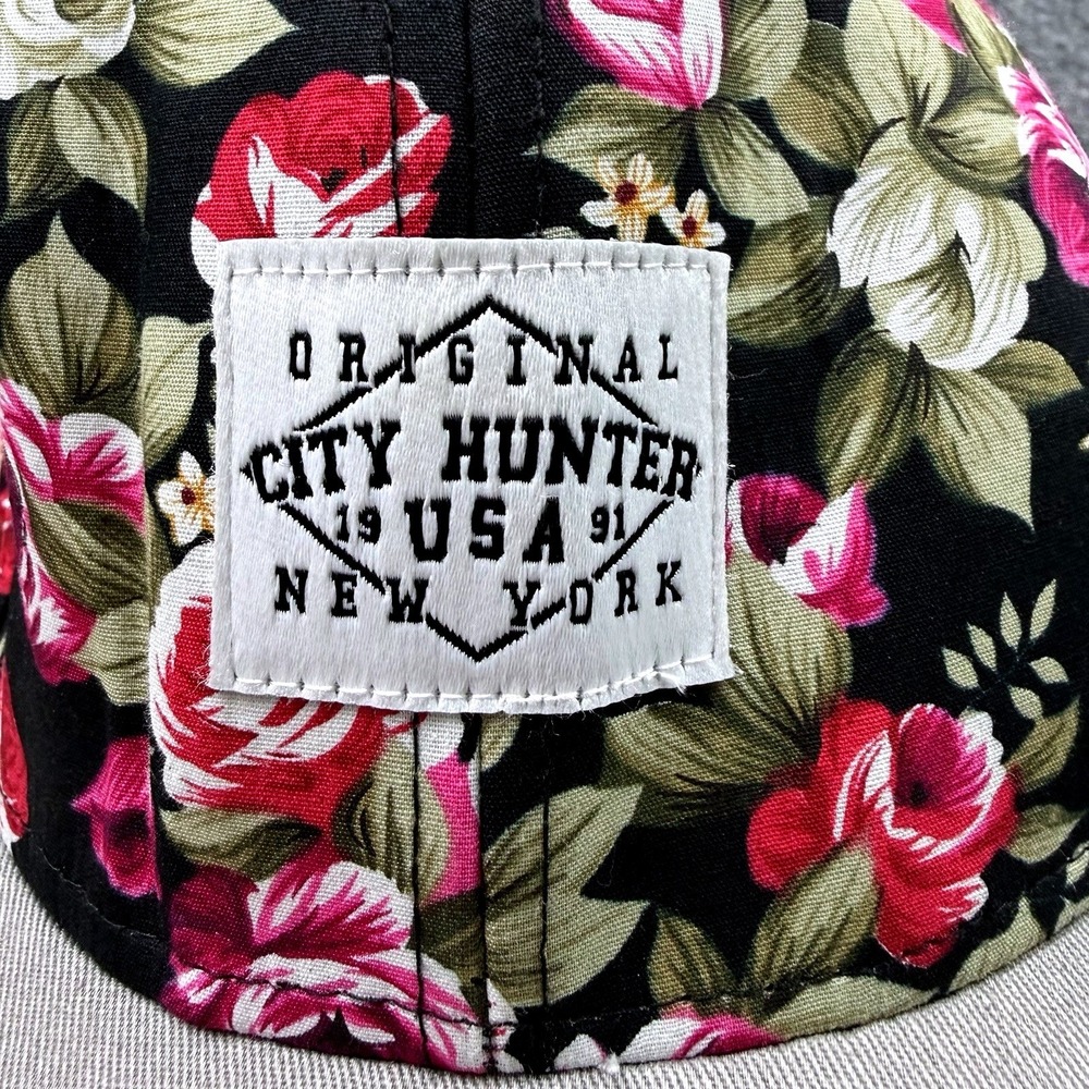 City Hunter Floral Snapback Hat New York Adjustable Cap NWOT